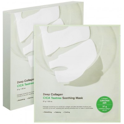 Успокаивающая маска для лица Sungboon Editor Deep Collagen Cica Teatree Soothing Mask, 37g   