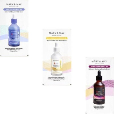 Набор миниатюр для лица Mary & May Seoul Edition Sashet (Retinol 1ml + Rice 1ml + Idebenone 1ml)