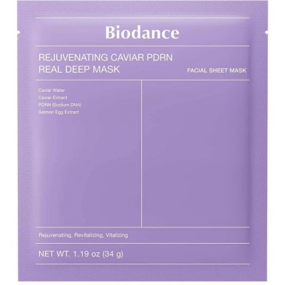 Маска для обличчя Biodance Rejuvenating Caviar PDRN Real Deep Mask, 1шт, 34g