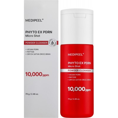 Очищающая пудра для лица с рисовыми отрубями Medi-Peel Phyto EX PDRN Micro Shot Powder Cleanser, 70g