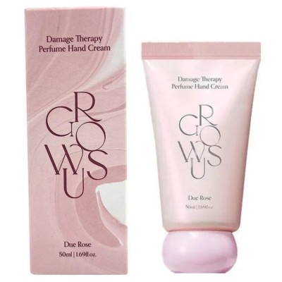Парфюмированный увлажняющий крем для рук Growus Damage Therapy Perfume Hand Cream Due Rose, 50ml