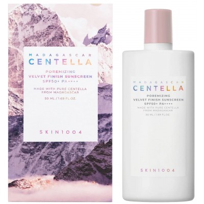 Тонирующий солнцезащитный крем для лица Skin 1004 Madagascar Centella Poremizing Velvet Finish Sunscreen Sachet, 50ml