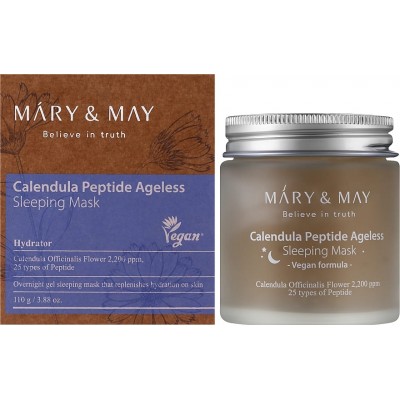 Гелевая ночная маска для лица Mary & May Calendula Peptide Ageless Sleeping Mask 110g