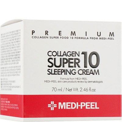 Крем для лица ночной с коллагеном, керамидами и пептидами Medi-Peel Collagen Super 10 Sleeping Cream, 70 мл Крем для лица ночной с коллагеном, керамидами и пептидами Medi-Peel Collagen Super 10 Sleeping Cream, 70 мл