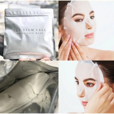 Осветляющая тканевая маска для лица со стволовыми клетками Kor Japan The Stem Cell White Face Mask, 30шт
