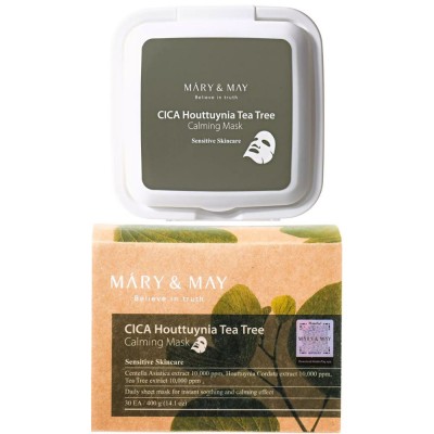 Маска для лица Mary & May CICA Houttuynia Tea Tree Calming Mask, 30шт
