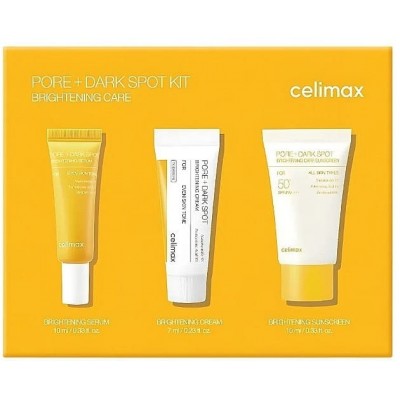 Набор миниатюр для лица Celimax Pore+Dark Spot Brightening Kit (serum/10ml + cr/7ml + sun/10ml)