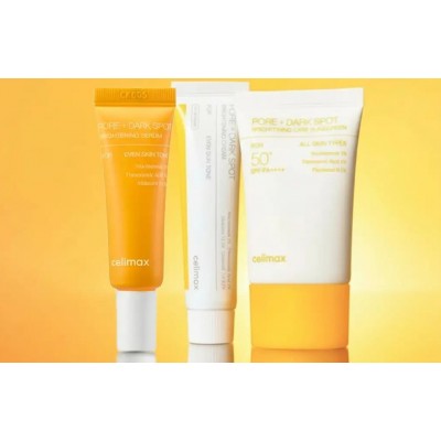 Набор миниатюр для лица Celimax Pore+Dark Spot Brightening Kit (serum/10ml + cr/7ml + sun/10ml)