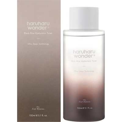 Гіалуроновий тонер для обличчя з екстрактом чорного рису Haruharu Wonder Black Rice Hyaluronic Toner 150ml