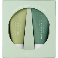 Набір масок для обличчя AXIS-Y Mask Now Glow Later (Mugwort Pore Clarifying Wash Off Pack, 30ml + New Skin Resolution Gel Mask, 30ml