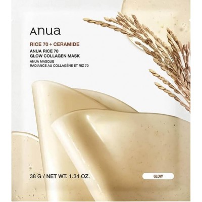 Маска для лица Anua Rice 70 Glow Collagen Mask, 38g