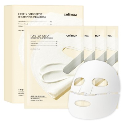 Осветляющая кремовая маска для лица с ниацинамидом и керамидами Celimax Pore+Dark Spot Brightening Cream Mask, 20ml Осветляющая кремовая маска для лица с ниацинамидом и керамидами Celimax Pore+Dark Spot Brightening Cream Mask, 20ml