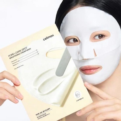Осветляющая кремовая маска для лица с ниацинамидом и керамидами Celimax Pore+Dark Spot Brightening Cream Mask, 20ml Осветляющая кремовая маска для лица с ниацинамидом и керамидами Celimax Pore+Dark Spot Brightening Cream Mask, 20ml