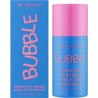 Маска для лица пузырьковая Be The Skin Renew Heartleaf O2 Bubble Wash Off Maskpack, 50g