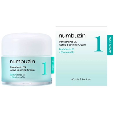 Успокаивающий крем для лица Numbuzin №1 Pantothenic B5 Active Soothing Cream, 80ml Успокаивающий крем для лица Numbuzin №1 Pantothenic B5 Active Soothing Cream, 80ml
