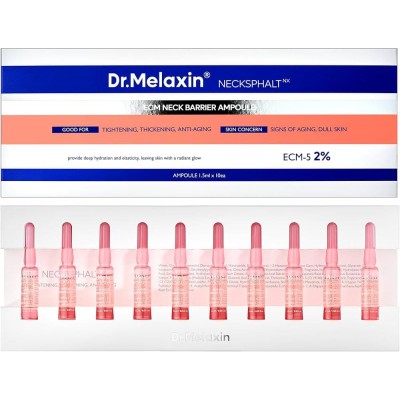 Антивікова сироватка для шиї Dr. Melaxin Necksphalt ECM Barrier Ampoule, 1.5ml Антивікова сироватка для шиї Dr. Melaxin Necksphalt ECM Barrier Ampoule, 1.5ml