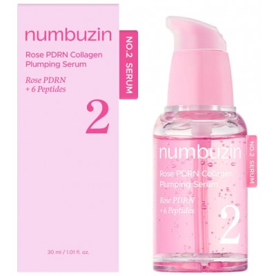 Сыворотка для упругости кожи с PDRN и коллагеном Numbuzin №2 Rose PDRN Collagen Plumping Serum, 30ml Сыворотка для упругости кожи с PDRN и коллагеном Numbuzin №2 Rose PDRN Collagen Plumping Serum, 30ml
