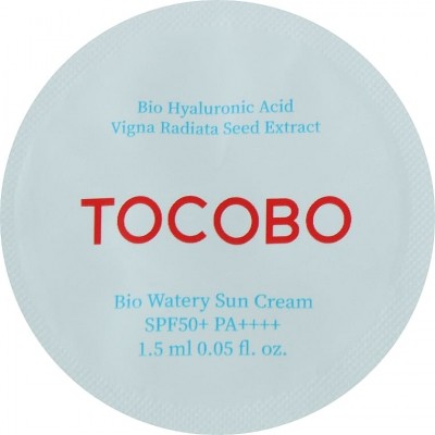 Солнцезащитный крем Tocobo Bio Watery Sun Cream SPF50+ Pa++++ Pouch Sample, пробник, 1.5ml