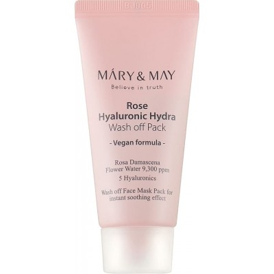 Маска для обличчя Mary & May Rose Hyaluronic Hydra Wash Off Pack 30g