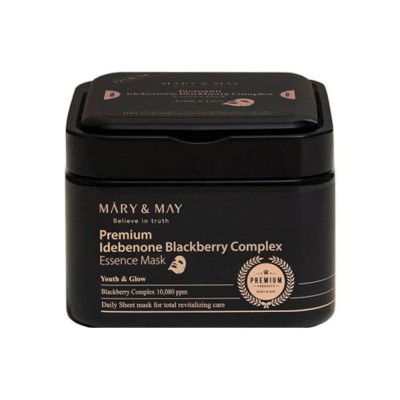 Маска для лица Mary & May Premium Idebenon Blackberry Complex Essence Mask, 20шт