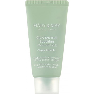 Маска для обличчя Mary & May Cica Tea Tree Soothing Wash off Pack 30g