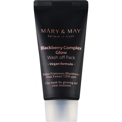 Маска для обличчя Mary & May Blackberry Complex Glow Wash off Pack 30g