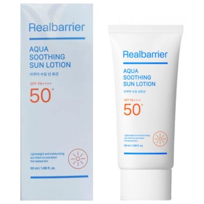 Увлажняющий солнцезащитный лосьон Real Barrier Aqua Soothing Sun Lotion SPF50+PA++++, 50ml