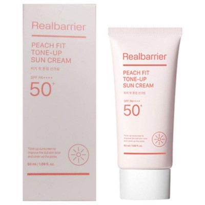 Тонирующий солнцезащитный крем для лица Real Barrier Peach Fit Tone-Up Sun Cream, 50ml