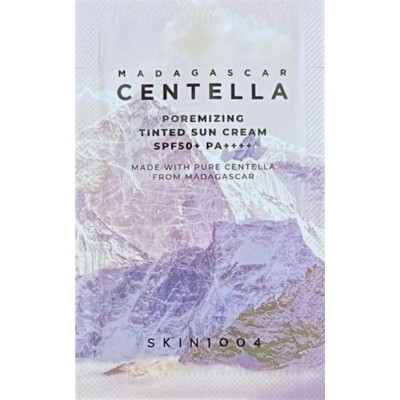 Тонирующий солнцезащитный крем для лица Skin 1004 Madagascar Centella Poremizing Velvet Finish Sunscreen Sachet, 1.5ml