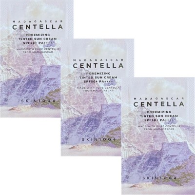 Тонирующий солнцезащитный крем для лица Skin 1004 Madagascar Centella Poremizing Velvet Finish Sunscreen Sachet, 1.5ml