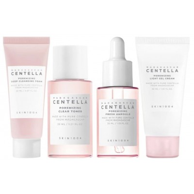 Набор миниатюр для ухода за порами Skin 1004 Madagascar Centella Poremizing Travel Kit 4шт 