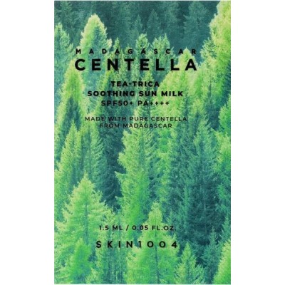 Солнцезащитный крем-молочко для склонной к акне кожи Skin 1004 Madagascar Centella Tea-Trica Soothing Sun Milk Sachet, 1.5ml (пробник)