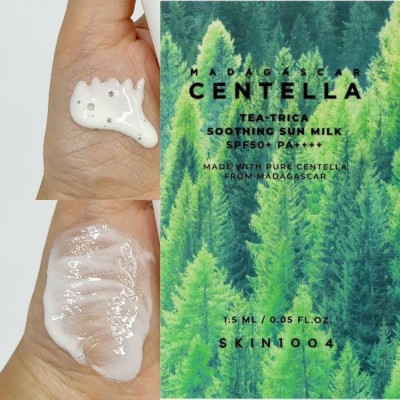 Солнцезащитный крем-молочко для склонной к акне кожи Skin 1004 Madagascar Centella Tea-Trica Soothing Sun Milk Sachet, 1.5ml (пробник)