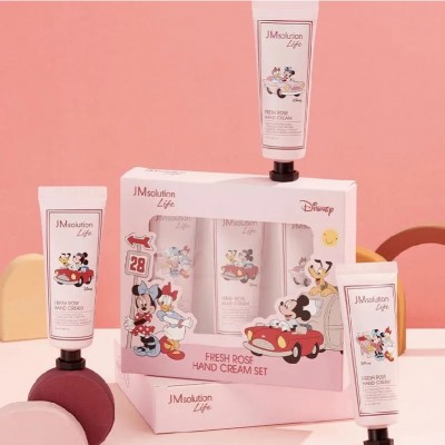 Набір кремів для рук з ароматом троянди JMsolution Life Disney Disney Fresh Rose Hand Cream Set, 3х50ml