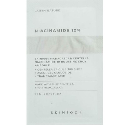 Сыворотка для лица Skin 1004 Madagascar Centella Niacinamide 10 Boosting Shot Ampoule Sachet 1.5ml 