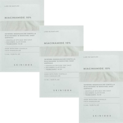 Тонизирующая сыворотка для сияния кожи и ухода за порами Skin 1004 Madagascar Centella Niacinamide 10 Boosting Shot Ampoule Sachet 1.5ml Тонизирующая сыворотка для сияния кожи и ухода за порами Skin 1004 Madagascar Centella Niacinamide 10 Boosting Shot Ampoule Sachet 1.5ml