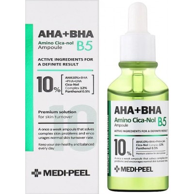 Відновлююча сироватка для чутливої та проблемної шкіри Medi-Peel AHA BHA Amino Cica-Nol B5 Ampoule 30мл