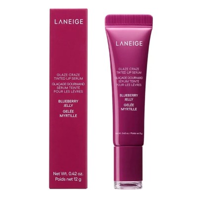 Тонирующая сыворотка для губ с полипептидами Laneige Glaze Craze Tinted Lip Serum, Blueberry Jelly, 12g Тонирующая сыворотка для губ с полипептидами Laneige Glaze Craze Tinted Lip Serum, Blueberry Jelly, 12g