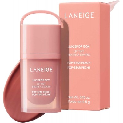 Масляный тинт для губ Laneige Juice Pop Box Lip Tint, Pop-Star Peach, 4.5g Масляный тинт для губ Laneige Juice Pop Box Lip Tint, Pop-Star Peach, 4.5g