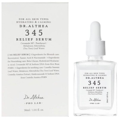Успокаивающая восстанавливающая сыворотка для лица Dr. Althea 345 Relief Serum, 30ml Успокаивающая восстанавливающая сыворотка для лица Dr. Althea 345 Relief Serum, 30ml