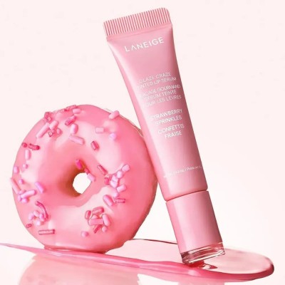Тонирующая сыворотка для губ с полипептидами Laneige Glaze Craze Tinted Lip Serum, Strawberry Sprinkles, 12g Тонирующая сыворотка для губ с полипептидами Laneige Glaze Craze Tinted Lip Serum, Strawberry Sprinkles, 12g