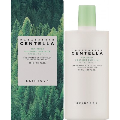 Солнцезащитный крем-молочко для склонной к акне кожи Skin 1004 Madagascar Centella Tea-Trica Soothing Sun Milk, 50ml