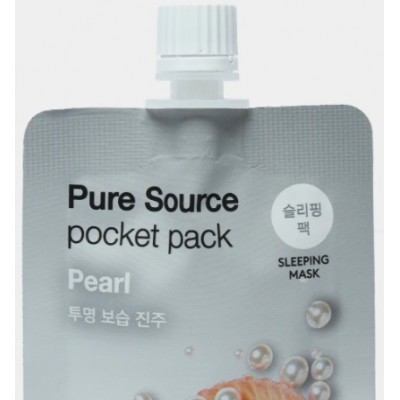 Маска для лица ночная с экстрактом жемчуга Missha Pure Source Pocket Pack Pearl 10ml