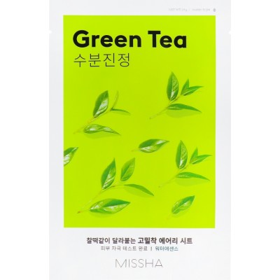 Маска для лица Missha Airy Fit Green Tea Sheet Mask, 19g