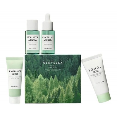 Набор миниатюр для лица Skin 1004 Madagascar Centella Tea-Trica Travel Kit (пенка, 20ml + тоник, 30ml + сыворотка, 30ml + крем, 30ml)