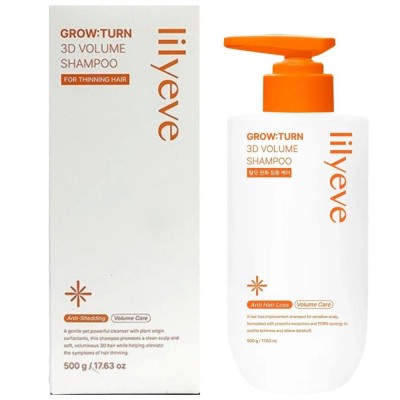 Шампунь против выпадения и для объема волос Lilyeve Grow:Turn 3D Volume Shampoo, 500g Шампунь против выпадения и для объема волос Lilyeve Grow:Turn 3D Volume Shampoo, 500g