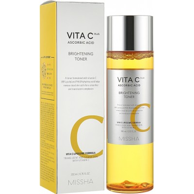 Осветляющий тонер для лица с витамином С Missha Vita C Plus Brightening Toner 200ml