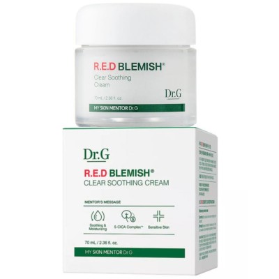 Заспокійливий крем для обличчя Dr.G Red Blemish Clear Soothing Cream 70ml