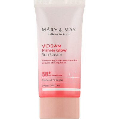 Солнцезащитный крем Mary & May Vegan Primer Glow Sun Cream SPF50+ PA++++ 50ml