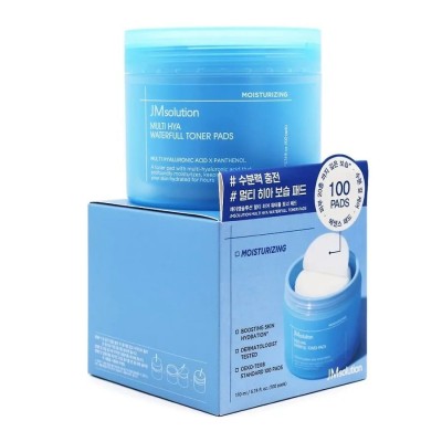 Тонер-пэды для увлажнения кожи JMsolution Multi-Hya Waterfull Toner Pads, 100шт